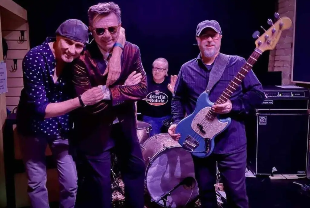 The Silverteens pose on the stage at Cloudland Theater