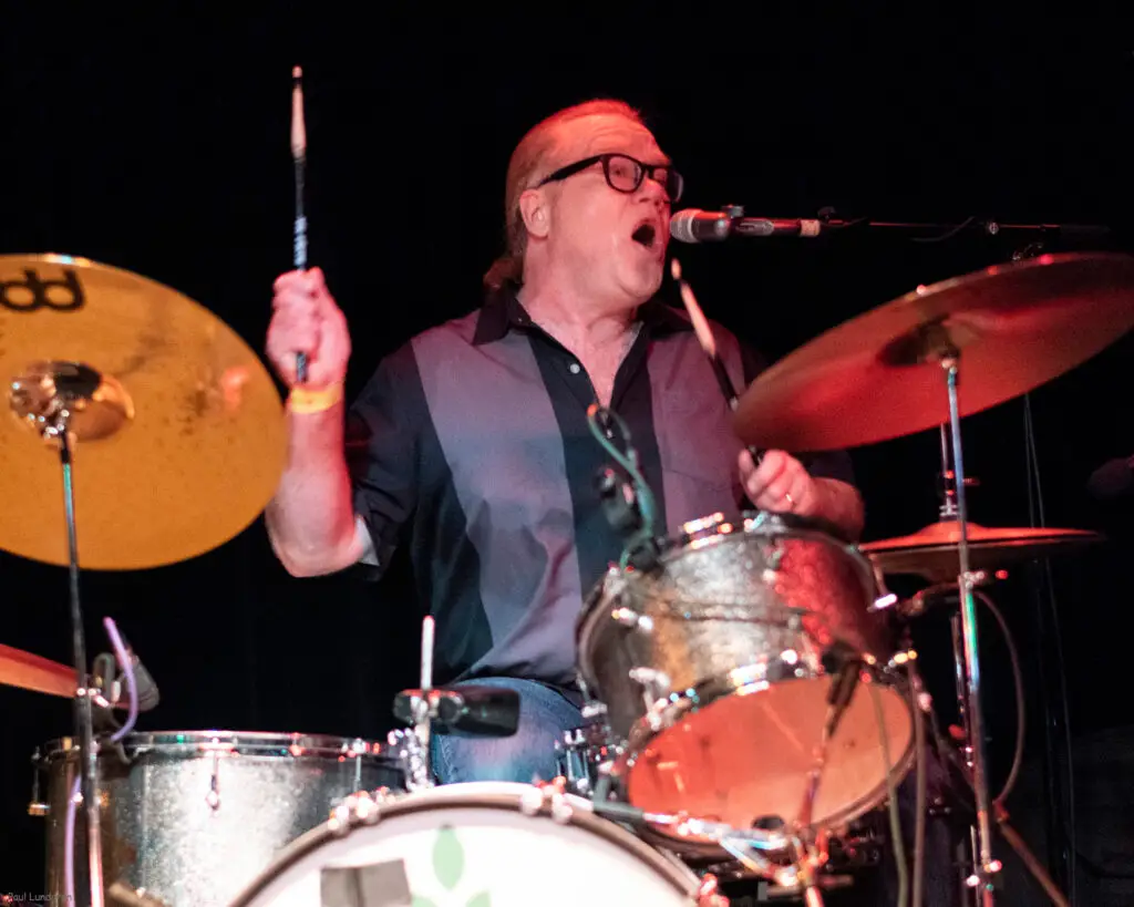 Jerry Johnson drumming and singing at the VFW